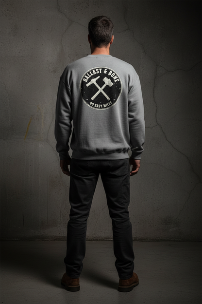 Oversized Crewneck Back - Sport Grey