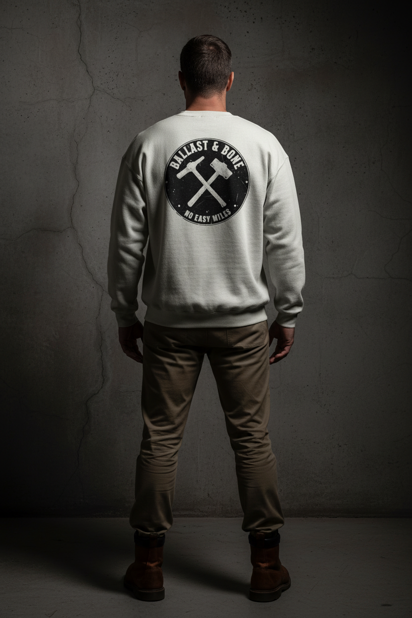 Oversized Crewneck Back - White