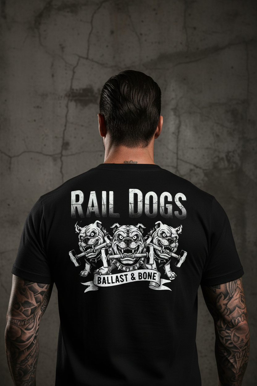 Rail Dogs Back Design Close-Up - Centered