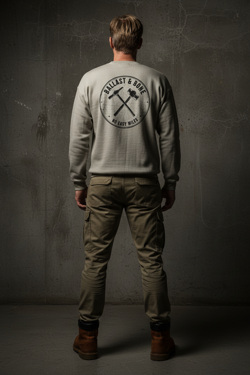 Sand Crewneck Back Mockup