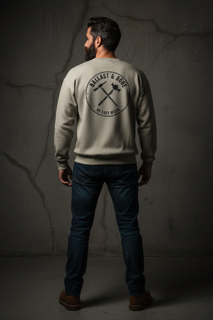 Sand Crewneck Back Mockup