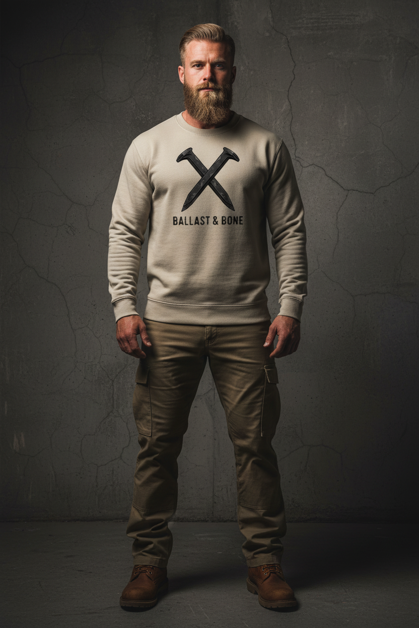 Sand Crewneck Front Mockup