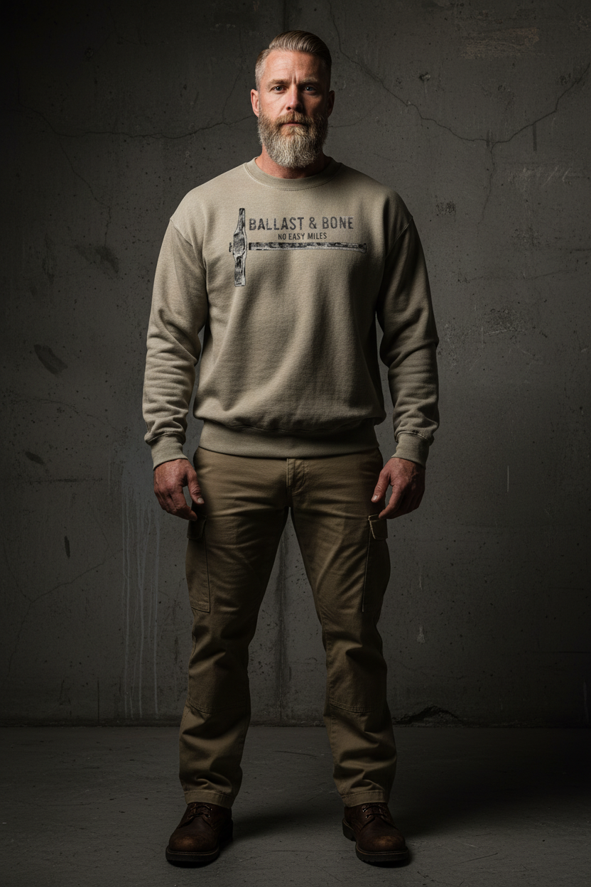 Sand Crewneck Front Mockup