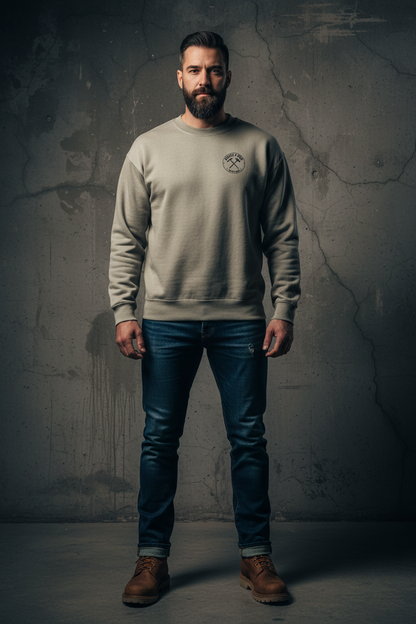 Sand Crewneck Front Mockup
