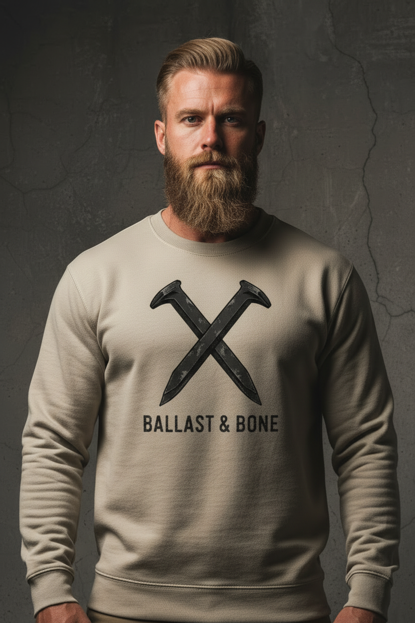 Sand Crewneck Zoomed Front Design