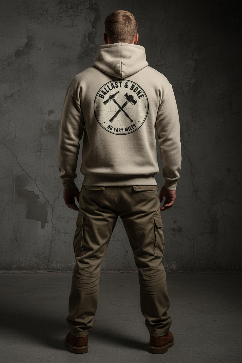 Sand Hoodie Back Mockup