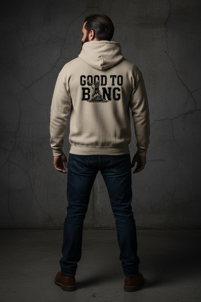 Sand Hoodie Back Mockup