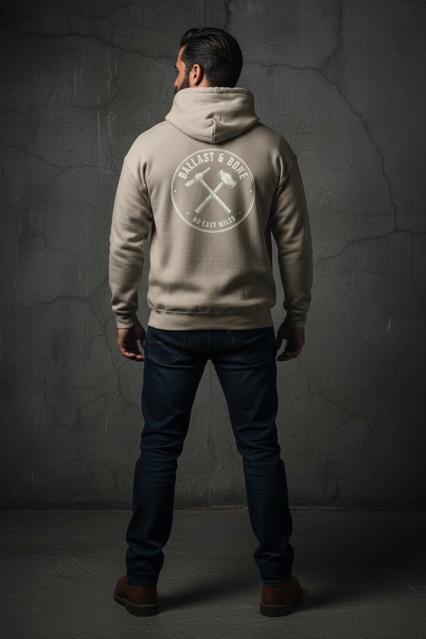 Sand Hoodie Back Mockup