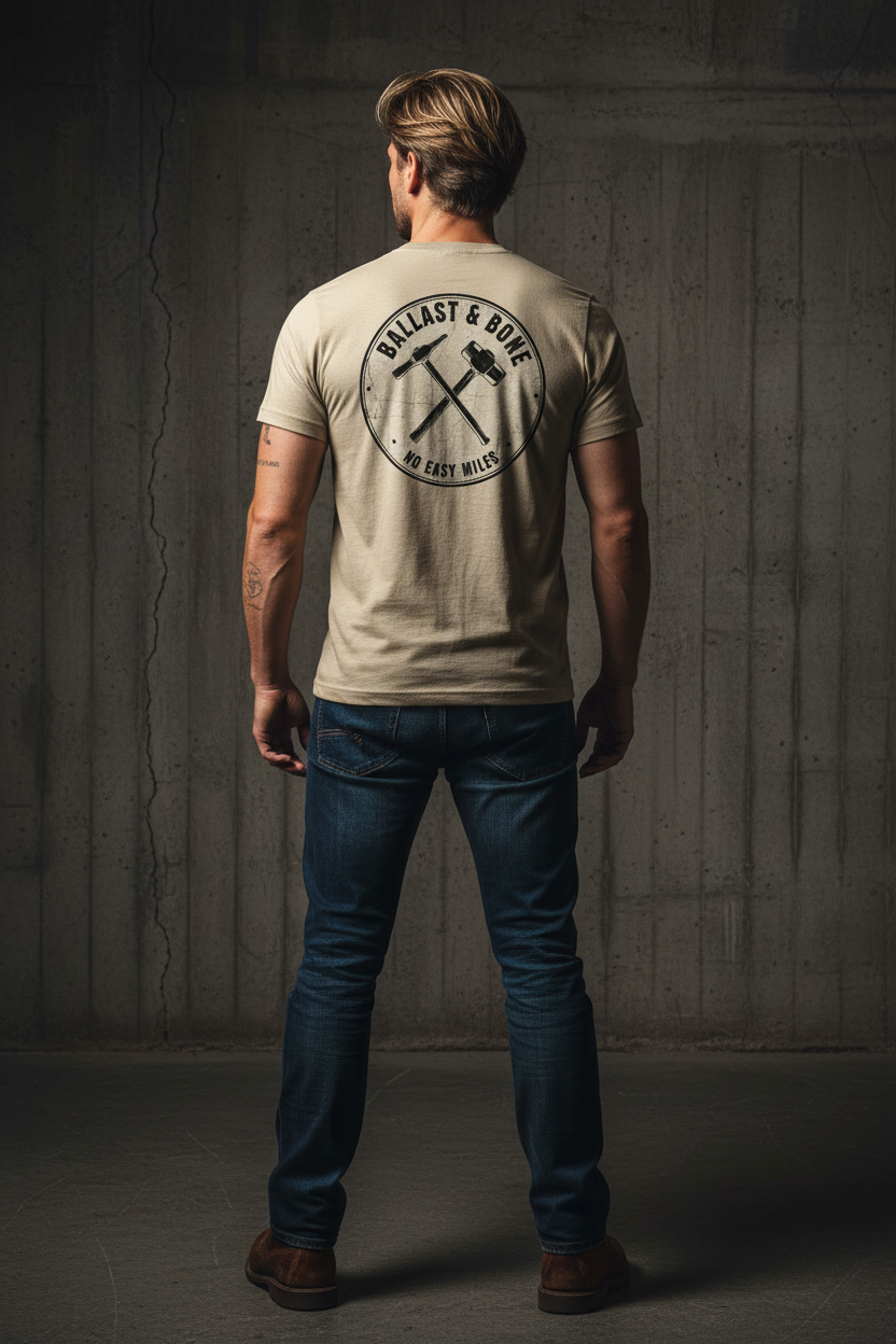 Sand Tee Back Mockup