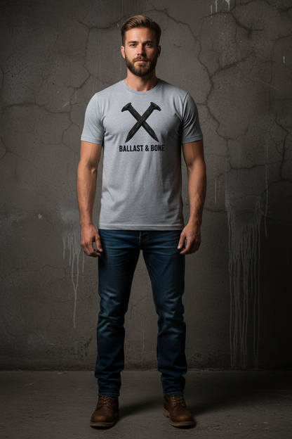 Silver Grey Tee Front Mockup