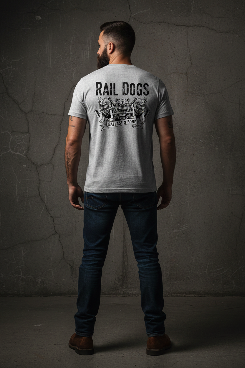 Silver Tee Back Mockup