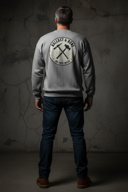 Sport Grey Crewneck Back Mockup