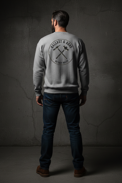 Sport Grey Crewneck Back Mockup