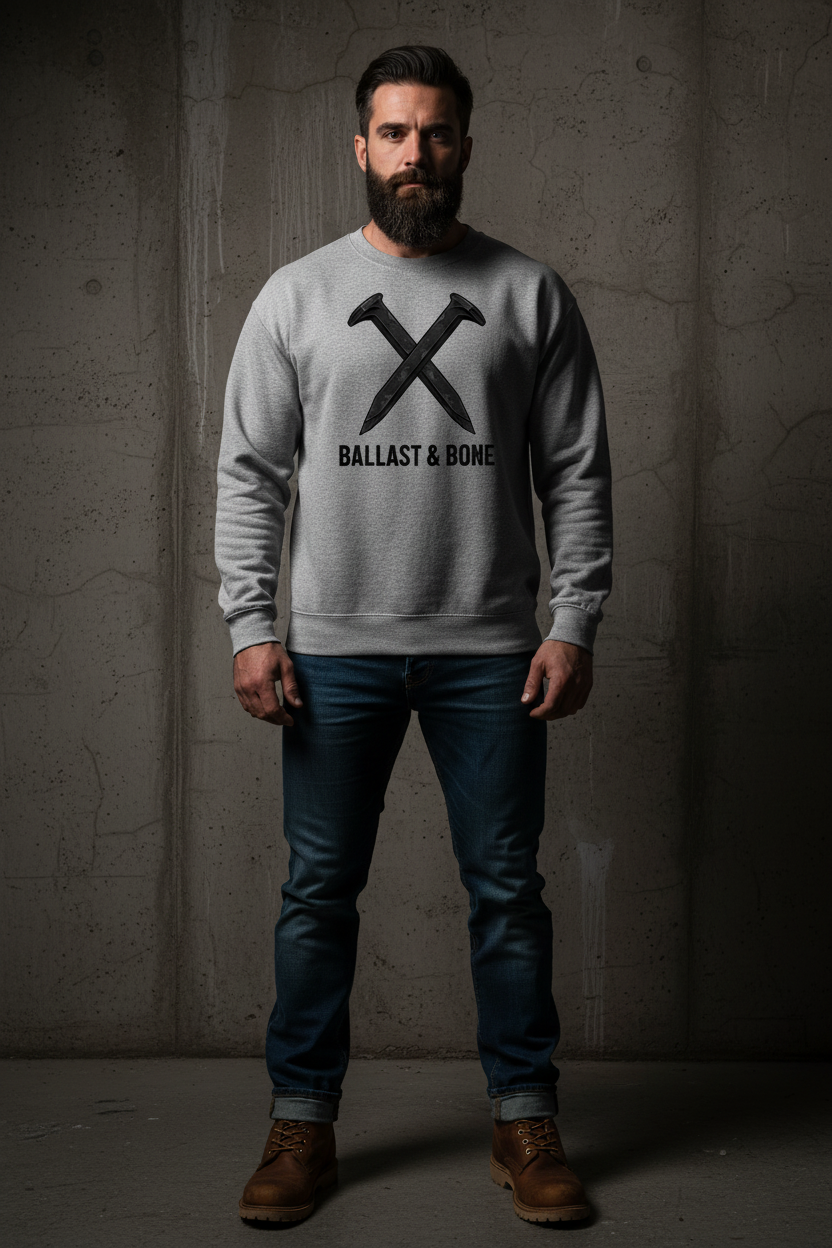 Sport Grey Crewneck Front Mockup