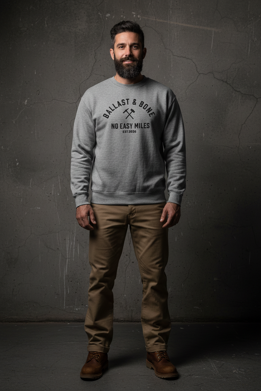 Sport Grey Crewneck Front Mockup