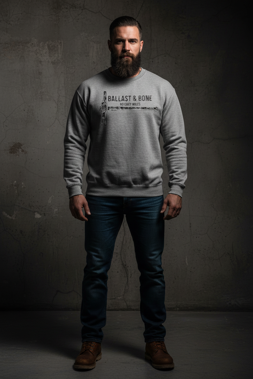 Sport Grey Crewneck Front Mockup