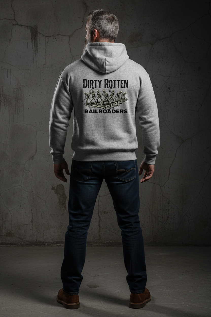 Sport Grey Hoodie Back Mockup