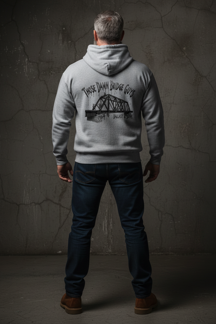Sport Grey Hoodie Back Mockup