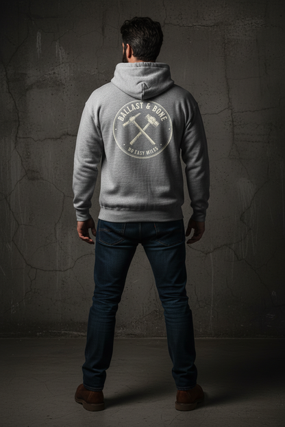 Sport Grey Hoodie Back Mockup