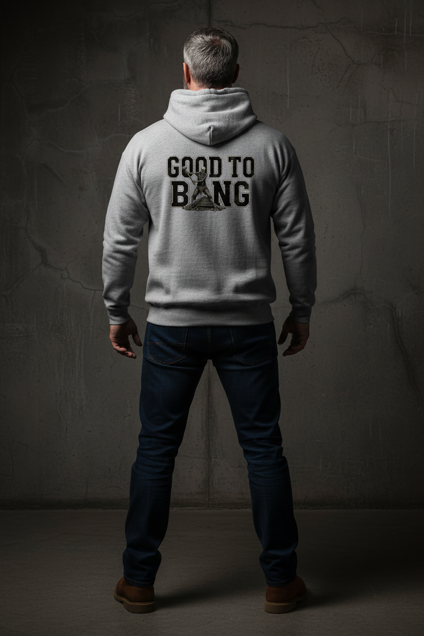 Sport Grey Hoodie Back Mockup