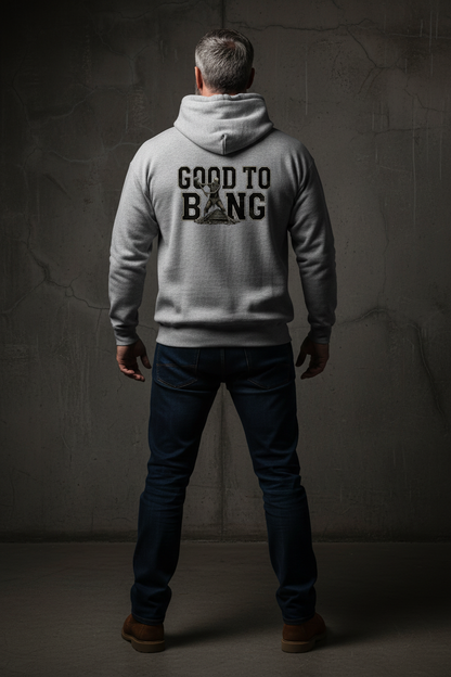 Sport Grey Hoodie Back Mockup