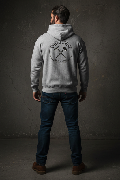 Sport Grey Hoodie Back Mockup