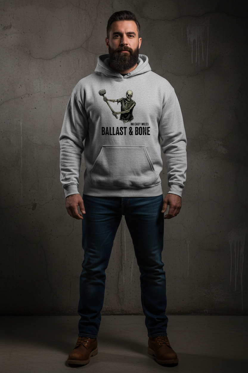 Sport Grey Hoodie Front Mockup