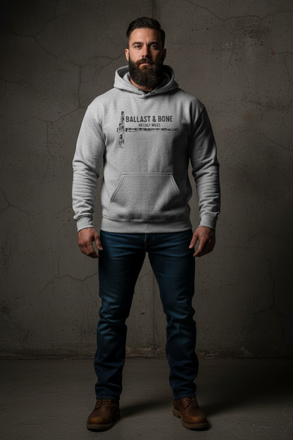 Sport Grey Hoodie Front Mockup