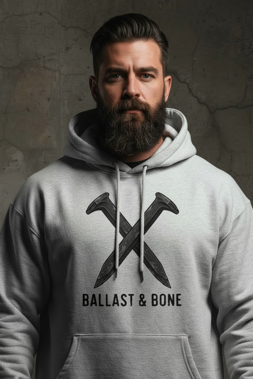 Sport Grey Hoodie Zoomed Front Design