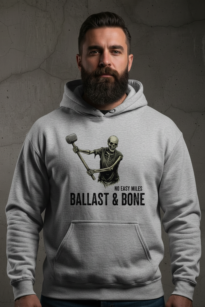 Sport Grey Hoodie Zoomed Front Design