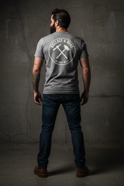 Sport Grey Tee Back Mockup