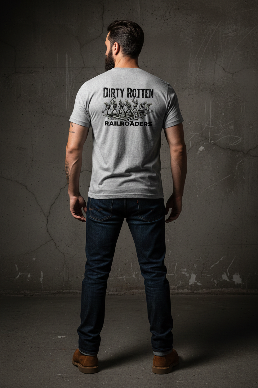 Sport Grey Tee Back Mockup