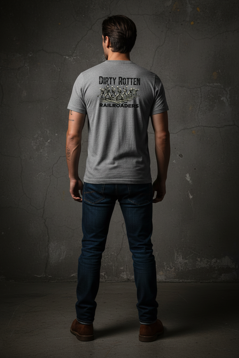 Sport Grey Tee Back Mockup