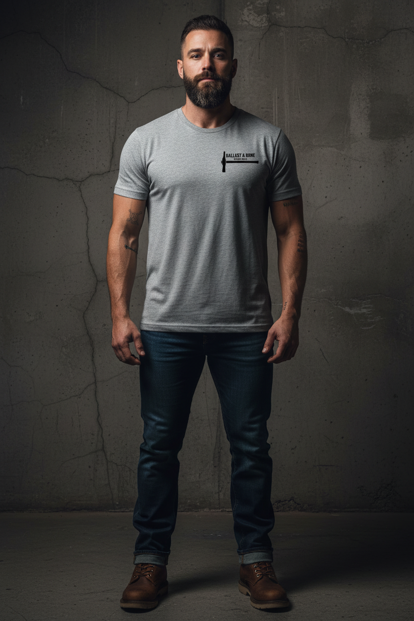 Sport Grey Tee Front Mockup