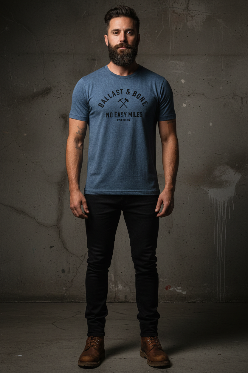 Stone Blue Tee Front Mockup