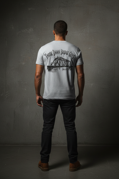 Those Damn Bridge Guys Tee - Sport Grey Back