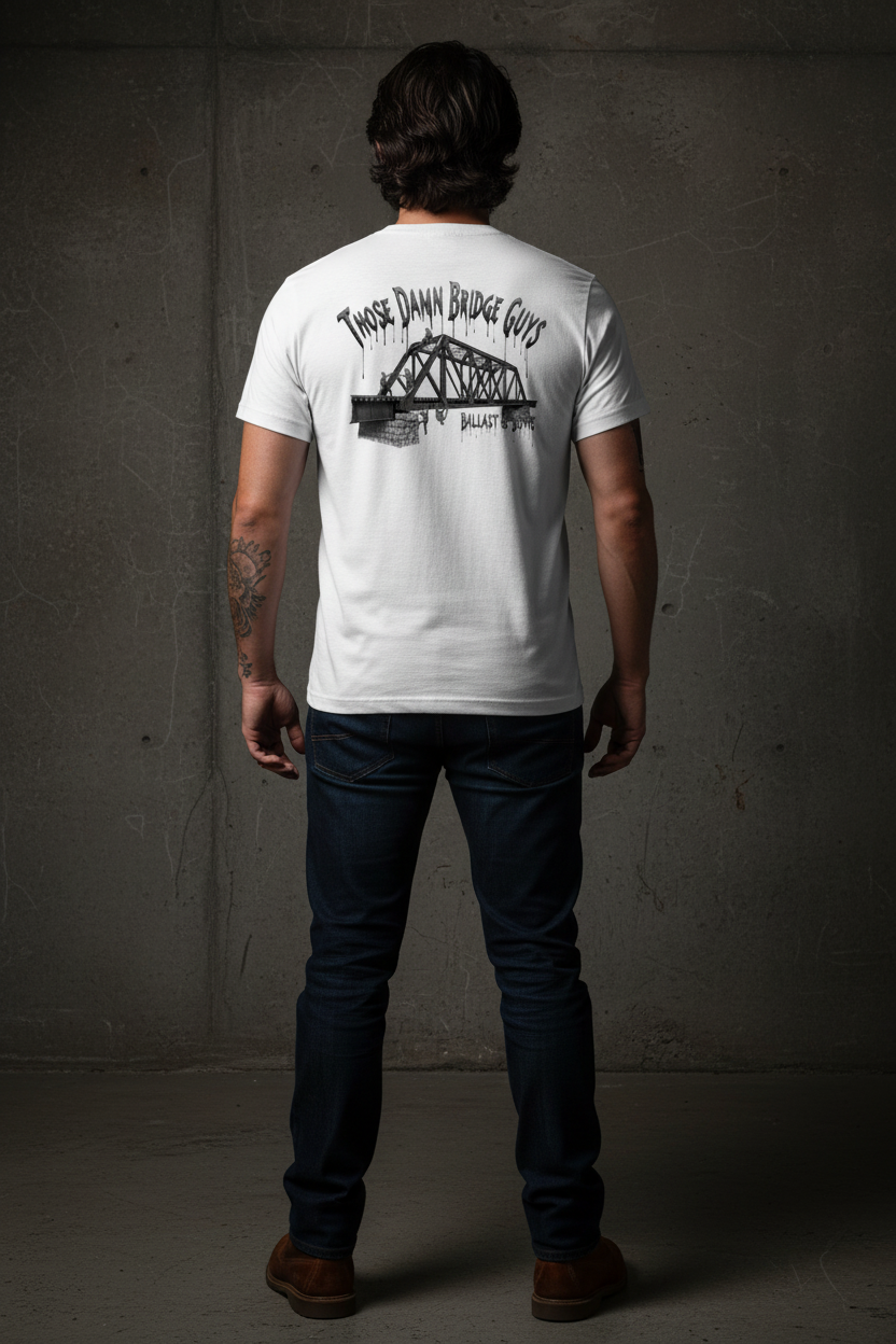 Those Damn Bridge Guys Tee - White Back