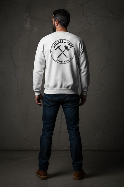 White Crewneck Back Mockup
