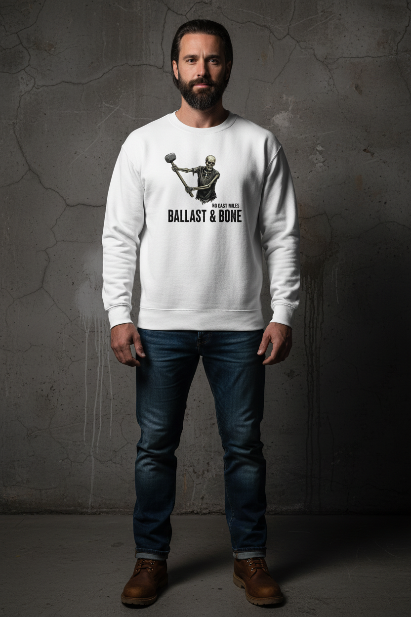White Crewneck Front Mockup