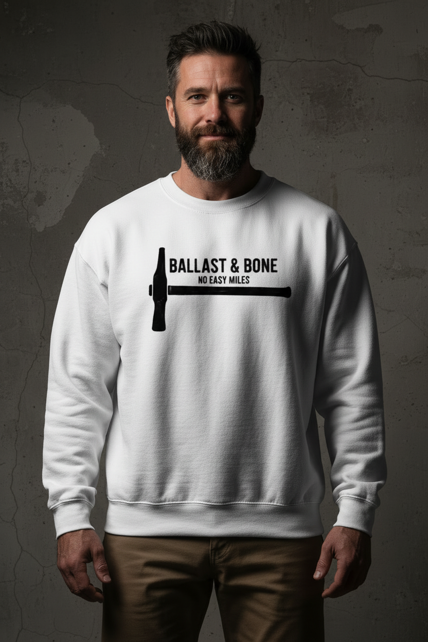 White Crewneck Zoomed Front Design