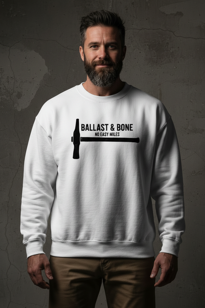 White Crewneck Zoomed Front Design
