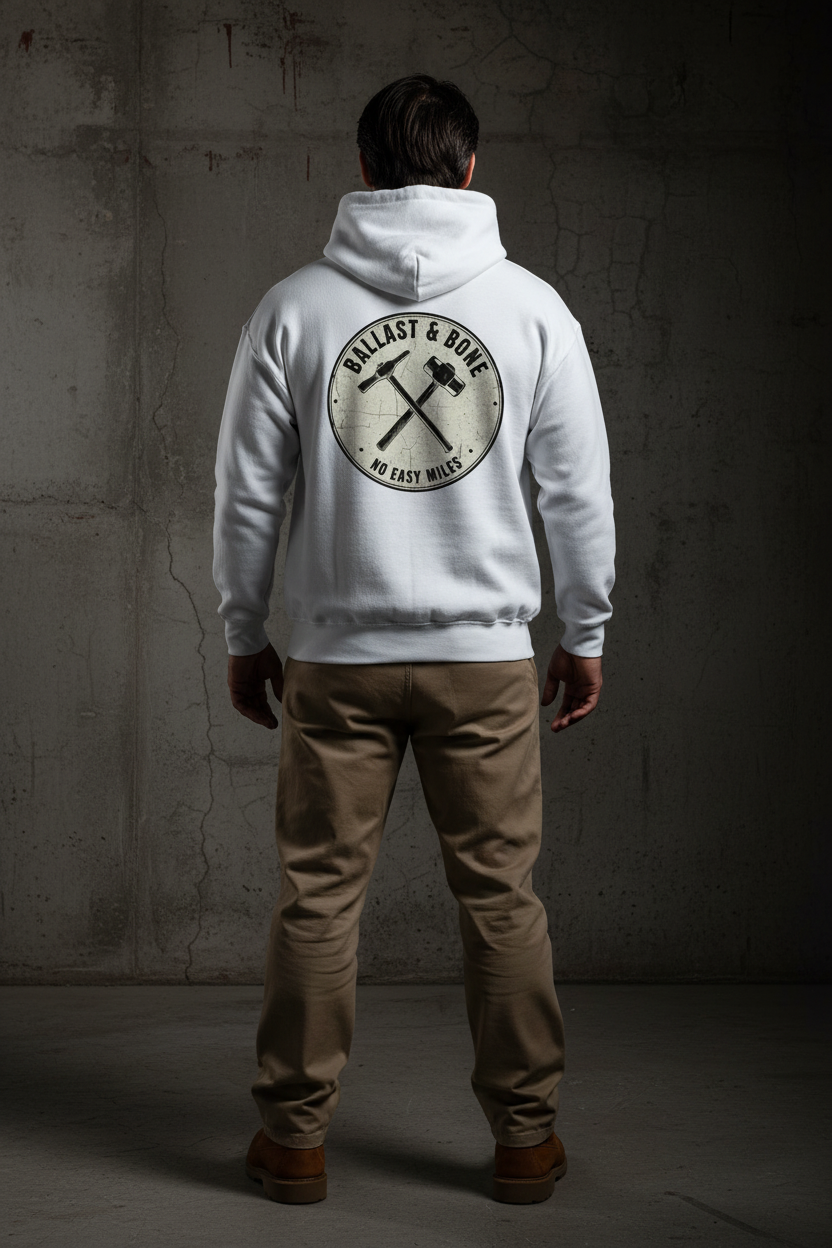 White Hoodie Back Mockup