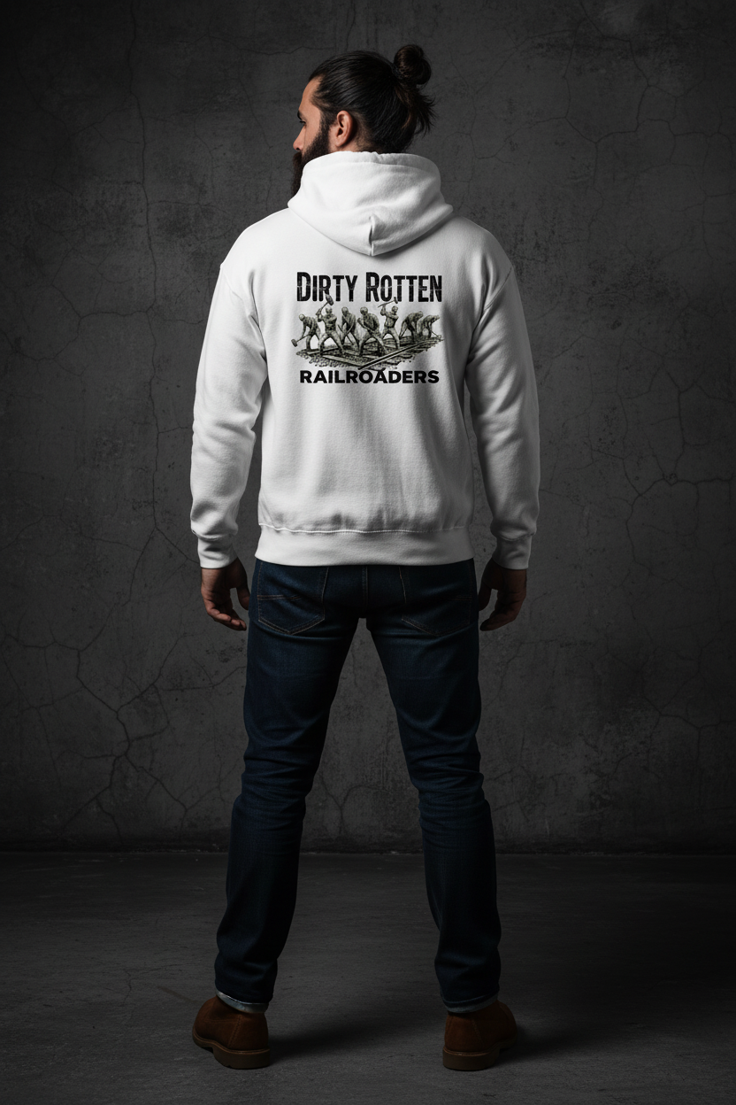 White Hoodie Back Mockup