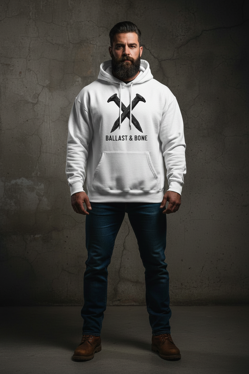White Hoodie Front Mockup