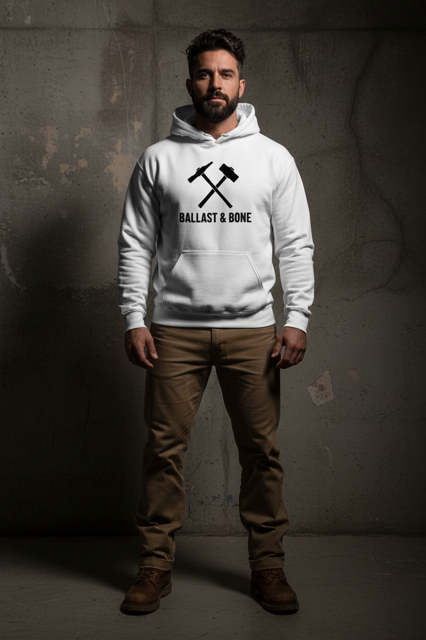 White Hoodie Front Mockup