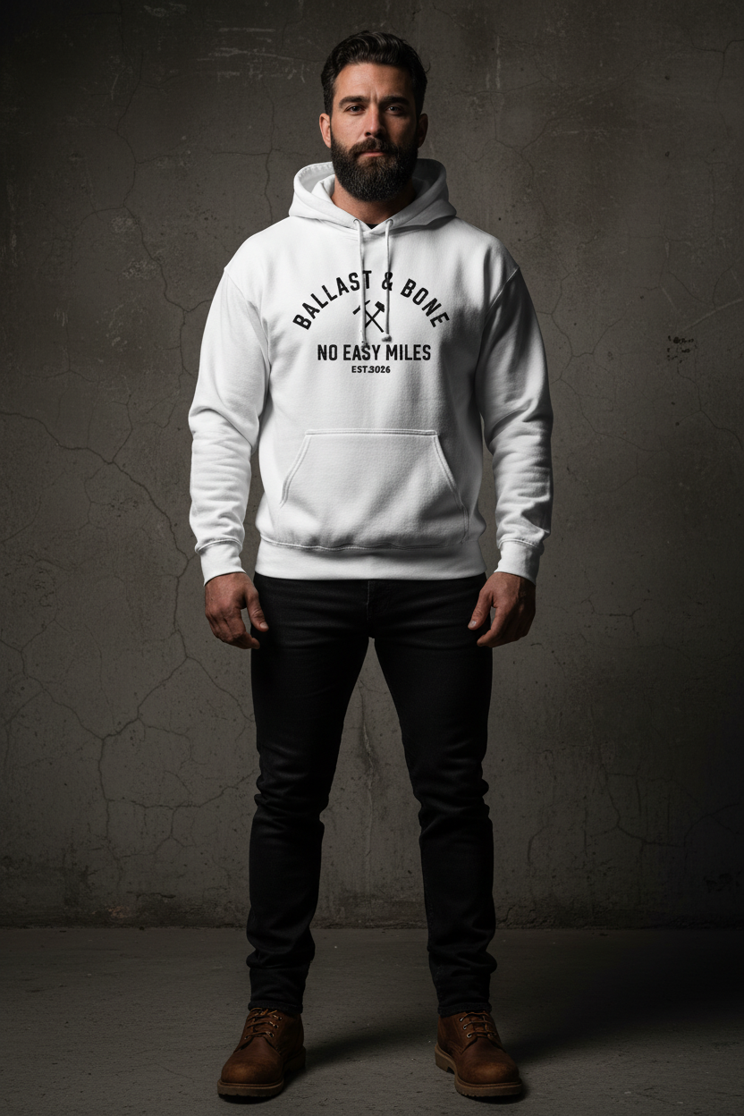 White Hoodie Front Mockup