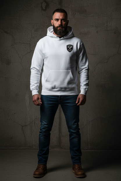 White Hoodie Front Mockup