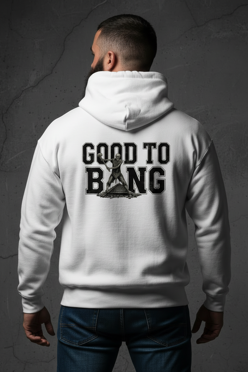 White Hoodie Zoomed Back Design