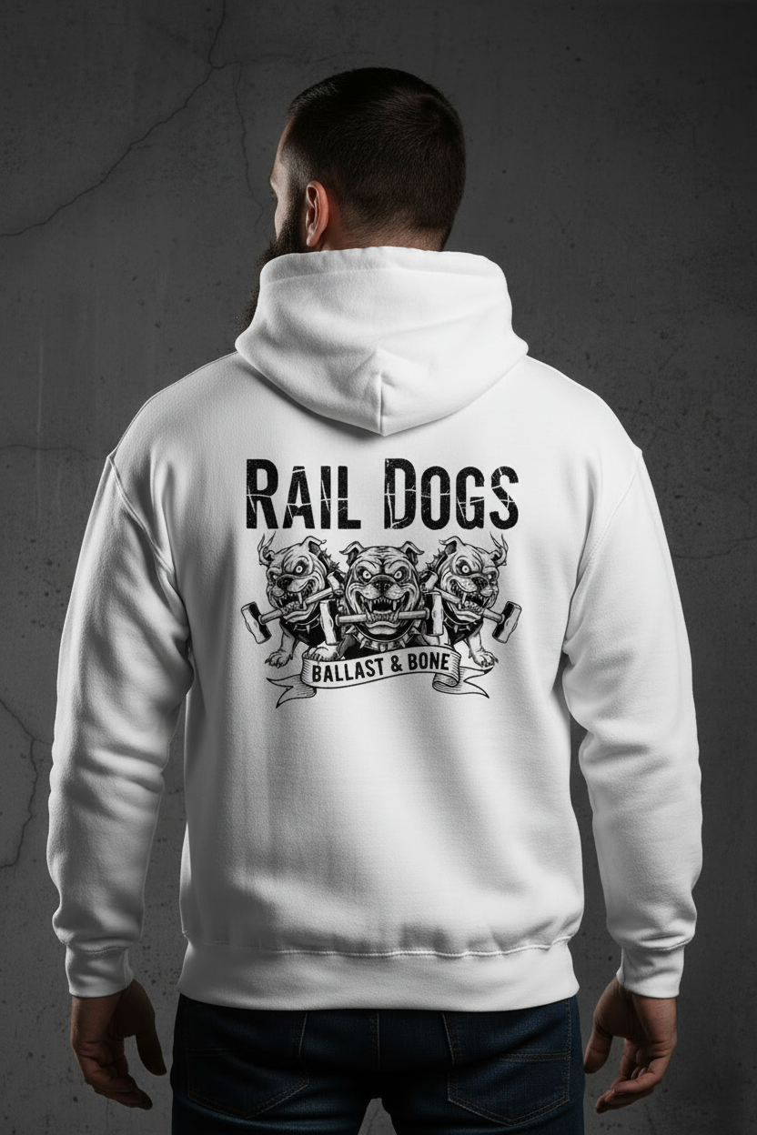 White Hoodie Zoomed Back Design
