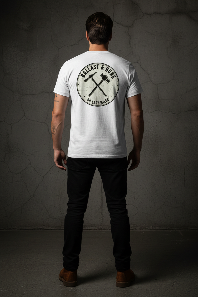 White Tee Back Mockup